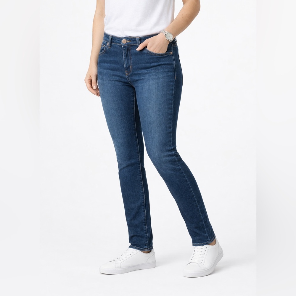 CAbi Style 755 Women’s Size 8 Skinny Jeans Stretch Blue Denim Mid Rise